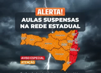 Aulas da rede estadual são suspensas em Santa Catarina