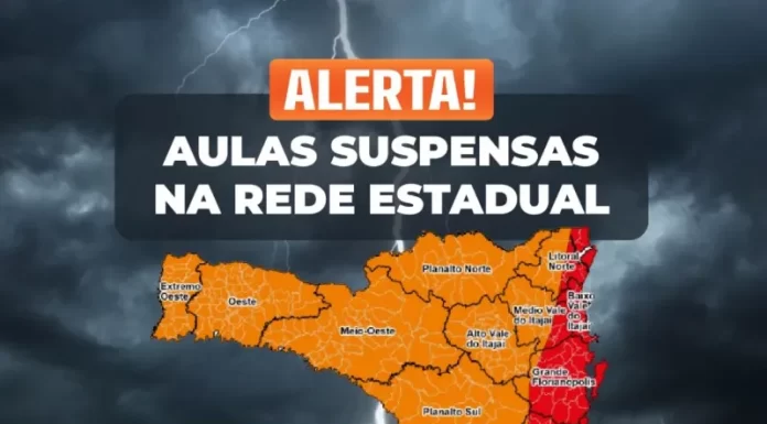 Aulas da rede estadual são suspensas em Santa Catarina