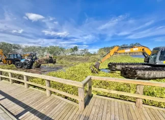 Balneário Gaivota dá início a limpeza da Lagoa de Fora