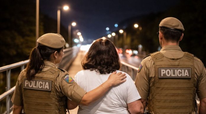 Polícia Militar salva a vida de jovem em Sombrio