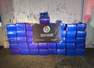 Polícia Militar apreende 842 quilos de maconha em Araranguá