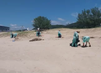 Projeto recomeçar atua na limpeza do morro dos conventos