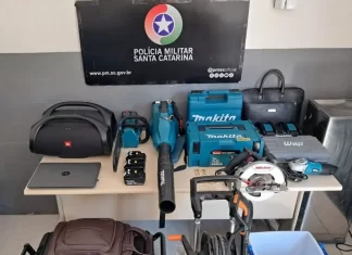 Polícia Militar recupera objetos furtados e prende suspeito em Criciúma