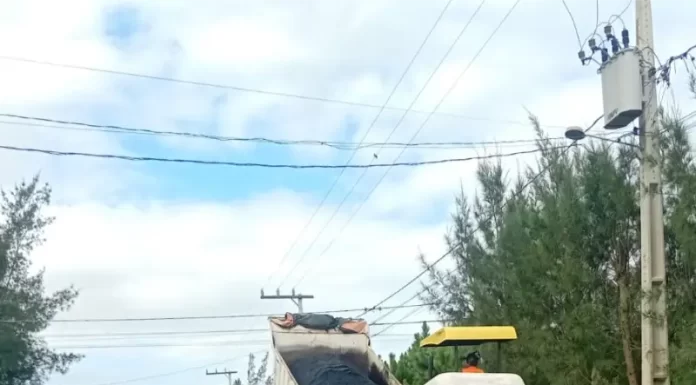 Obras da Caminhos do Mar a todo vapor em Balneário Gaivota