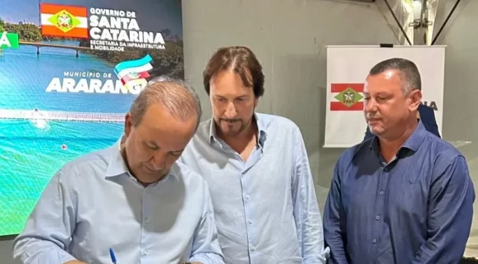 Jorginho Mello assina ordem de serviço para ciclovia que ligará Araranguá ao Balneário Arroio do Silva