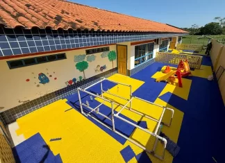 CEI ganha piso modular, ampliando conforto das crianças em Santa Rosa do Sul