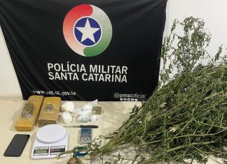 Tráfico de drogas termina com prisão após tentativa de fuga em Balneário Gaivota