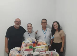 Ação solidária no 1º Torneio de Tênis arrecada cestas básicas em Balneário Arroio do Silva