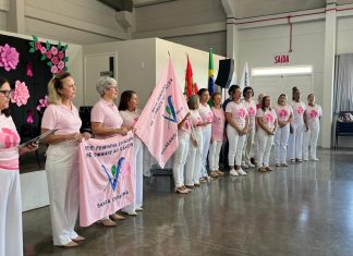 Presidente estadual visita Rede Feminina de Combate ao Câncer de Balneário Arroio do Silva