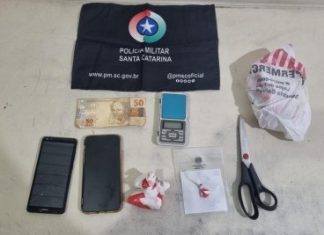 Tráfico de drogas: homem é preso em flagrante em Balneário Gaivota