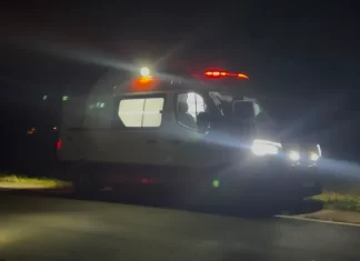 Cavaleiro fica ferido após colisão entre carro e cavalo em Sombrio