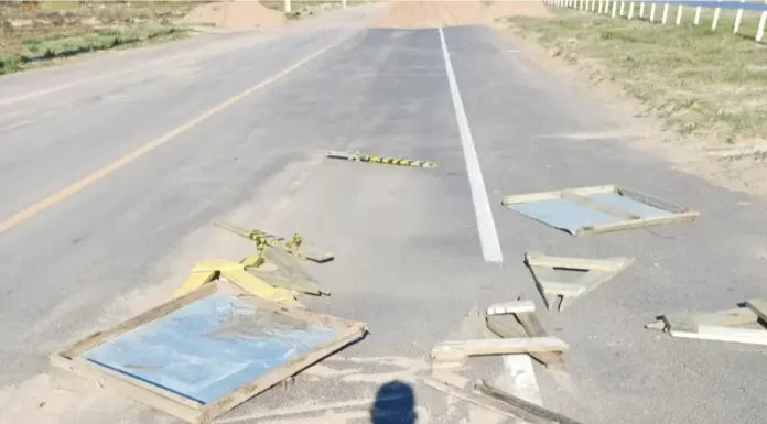 Vandalismo e destruição de sinalização nas obras da Rodovia Caminhos do Mar