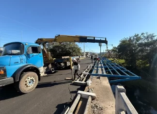 Com estruturas metálicas nas pontes, obras de revitalização entram na fase final em Jacinto Machado