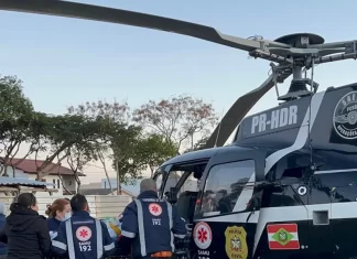 Adolescente é transferido de helicóptero após atropelamento em Praia Grande