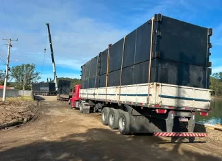 Obra da 4ª ponte avança e entra em nova etapa em Araranguá